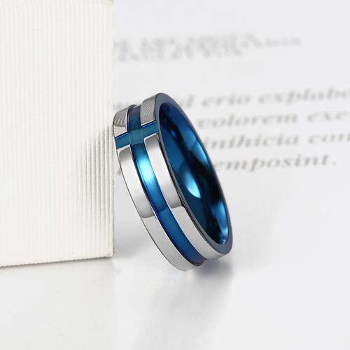 Contrast Titanium Steel Ring