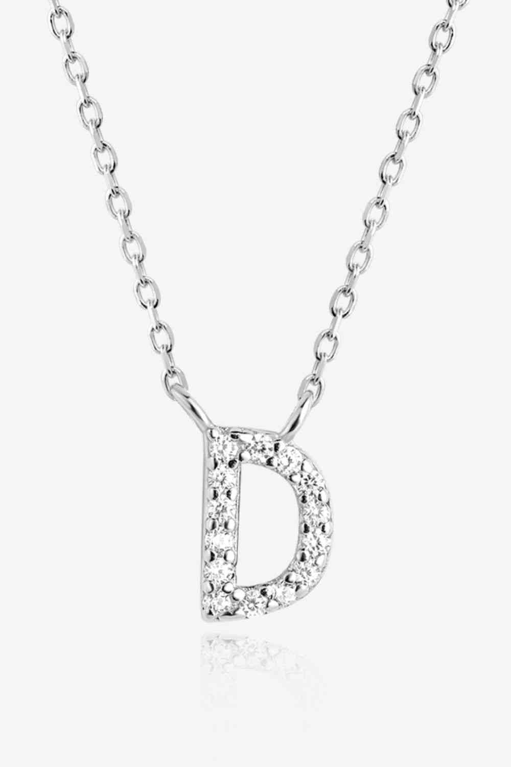 Collier en argent sterling 925 avec zircon A à F