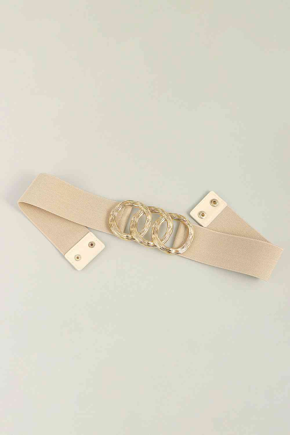 Cinturón ancho elástico con hebilla de aleación de zinc