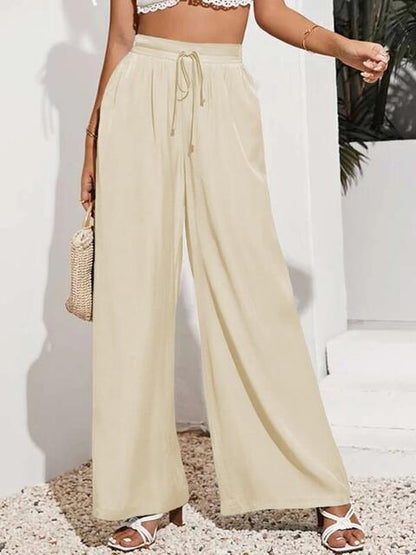 Drawstring Wide Leg Pants