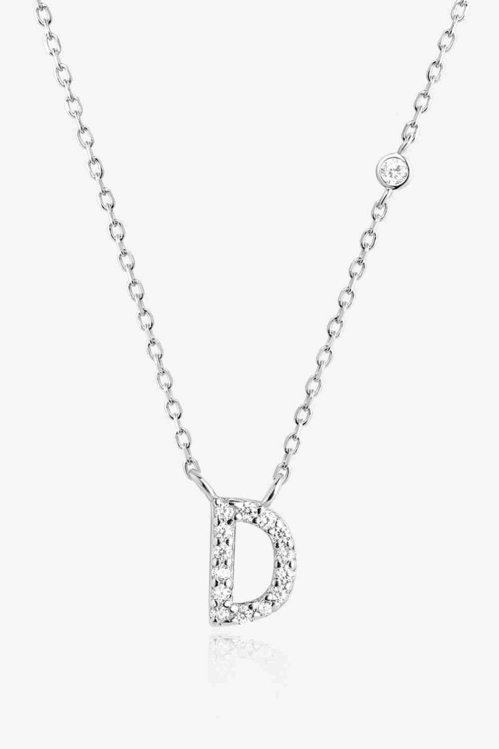 Collier en argent sterling 925 avec zircon A à F