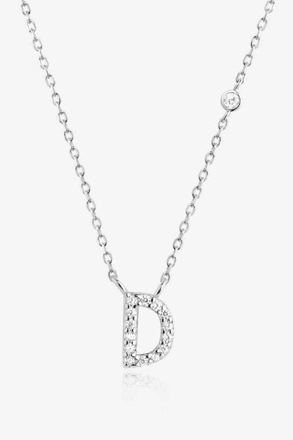 Collier en argent sterling 925 avec zircon A à F