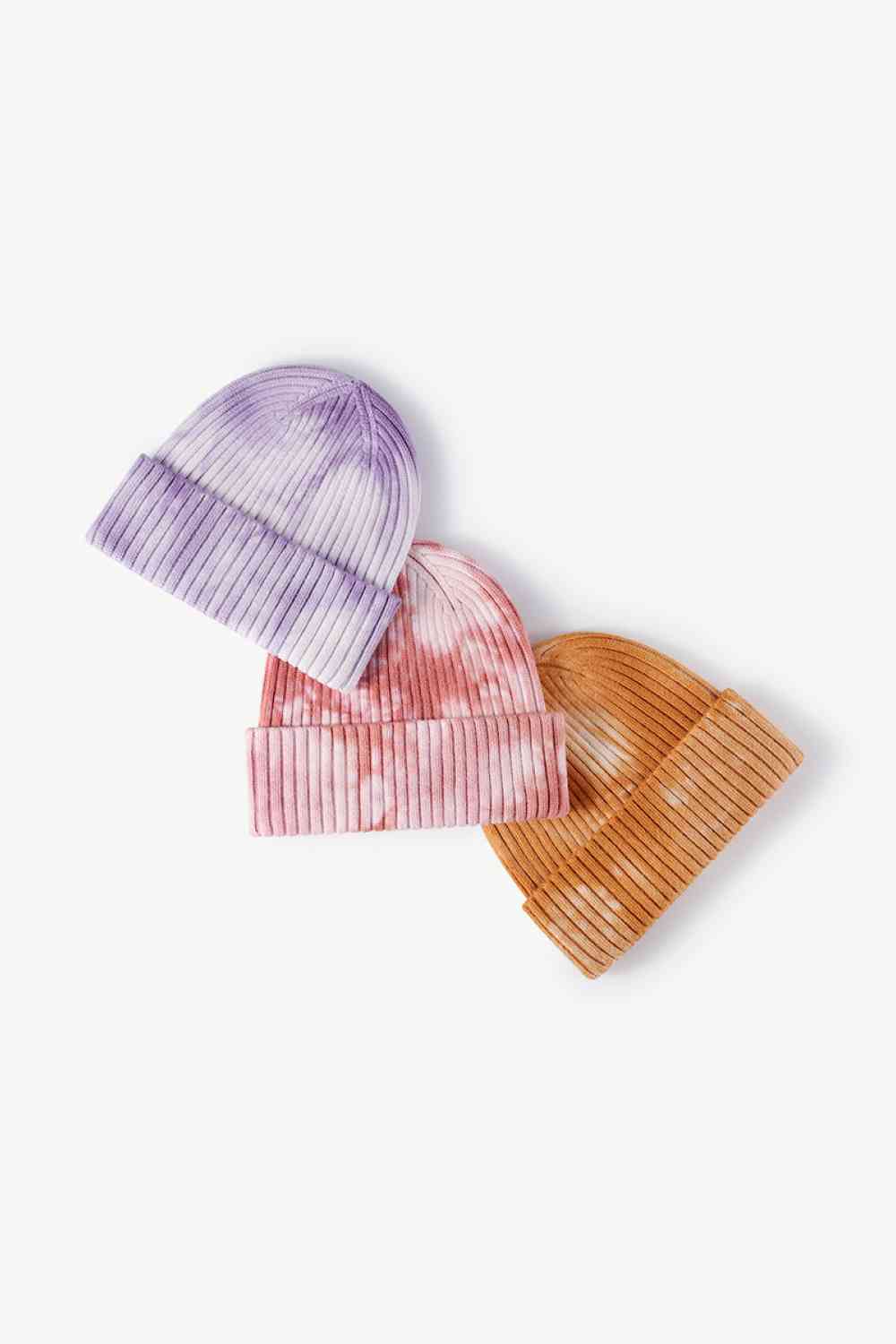 Gorro con puños de canalé Tie-Dye