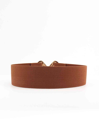 Ceinture large élastique à boucle géométrique