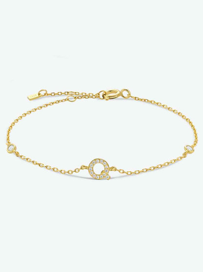 Pulsera de plata de ley 925 con circonitas de Q To U