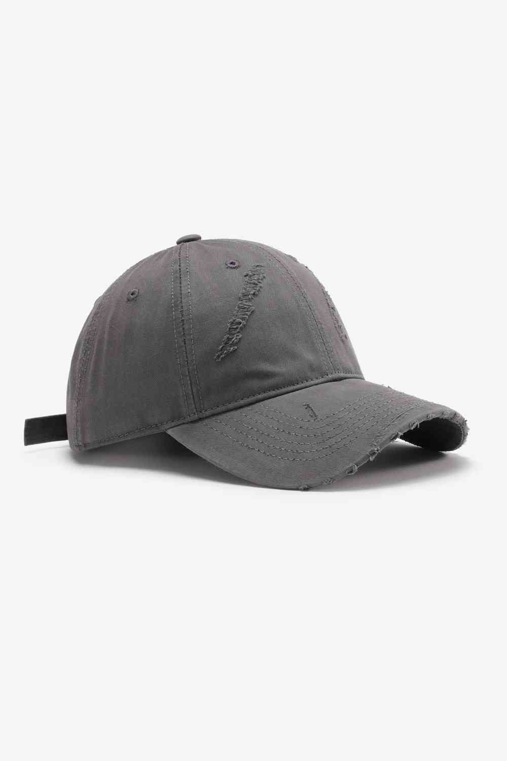 Casquette de baseball réglable en détresse