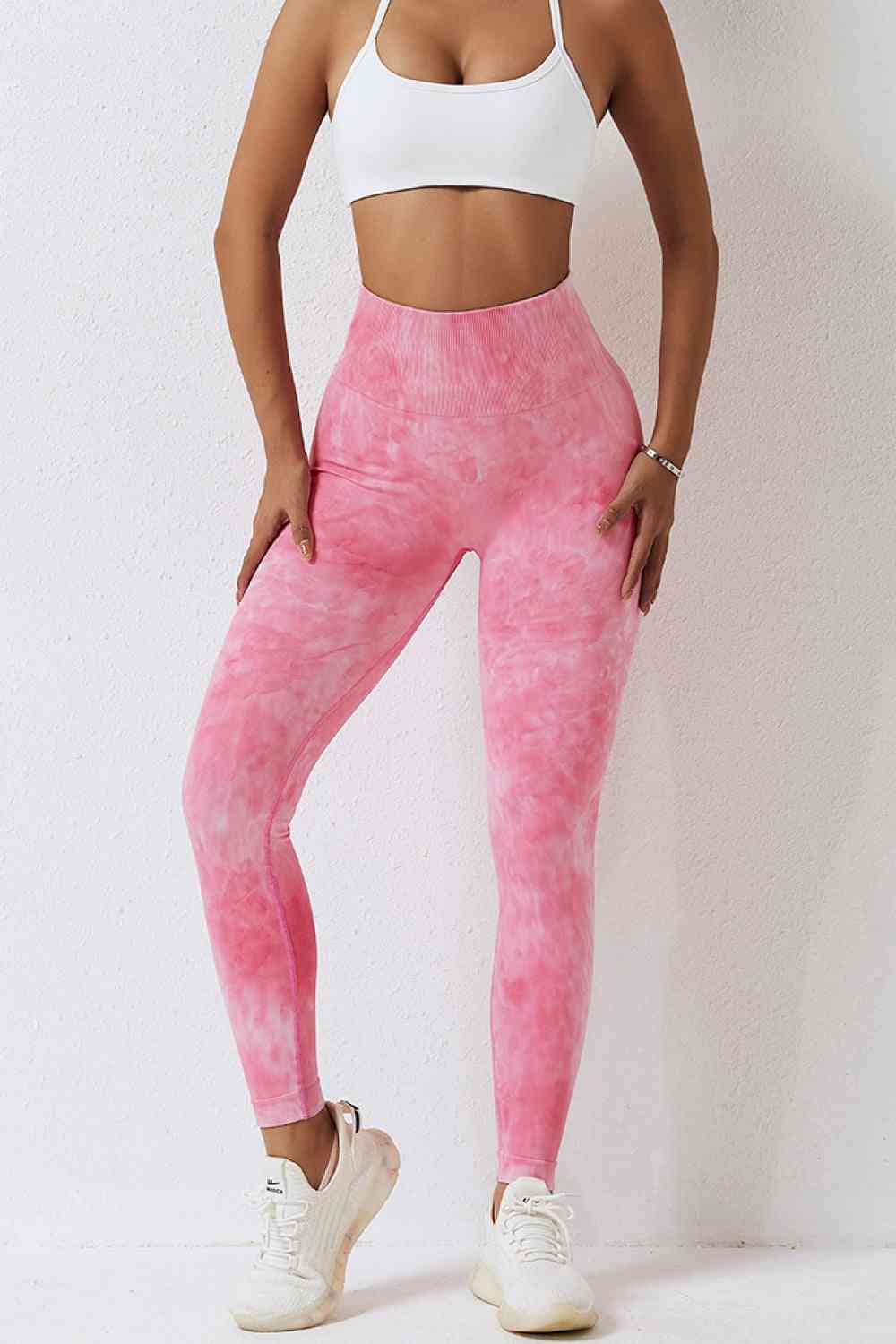 Pantalon de sport long tie-dye taille haute