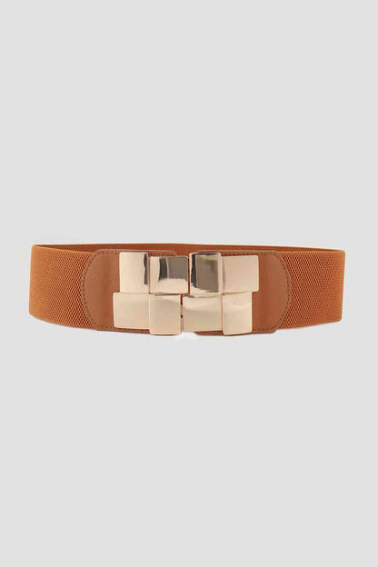 Ceinture large élastique à boucle géométrique