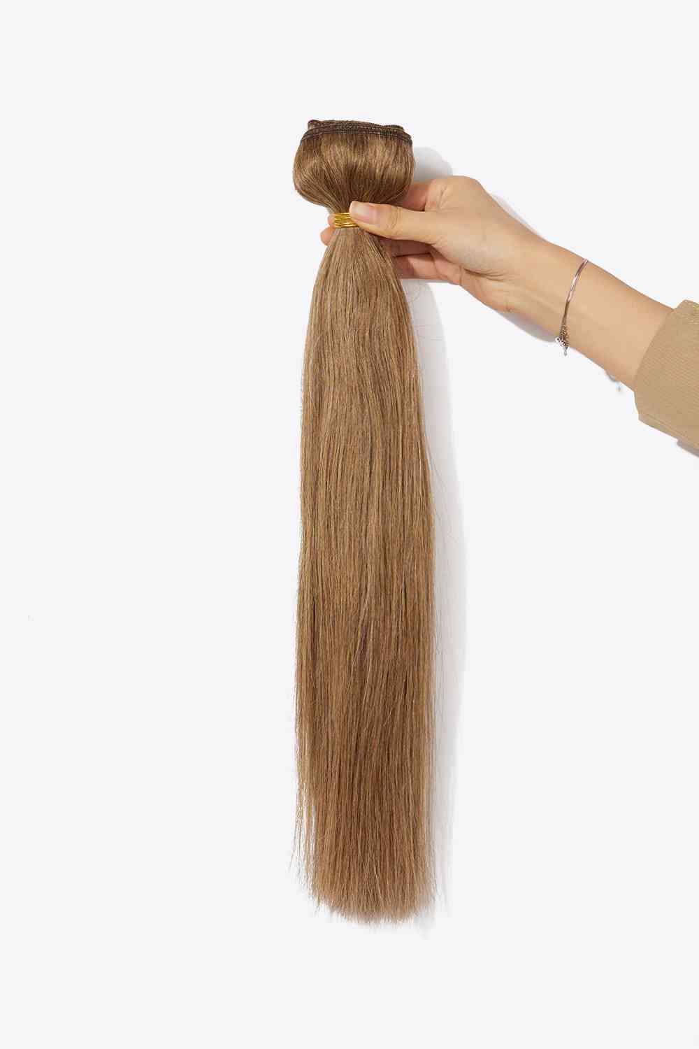 18''200g #1 Gardez-moi élégant Extensions de cheveux droites à clipser Cheveux humains