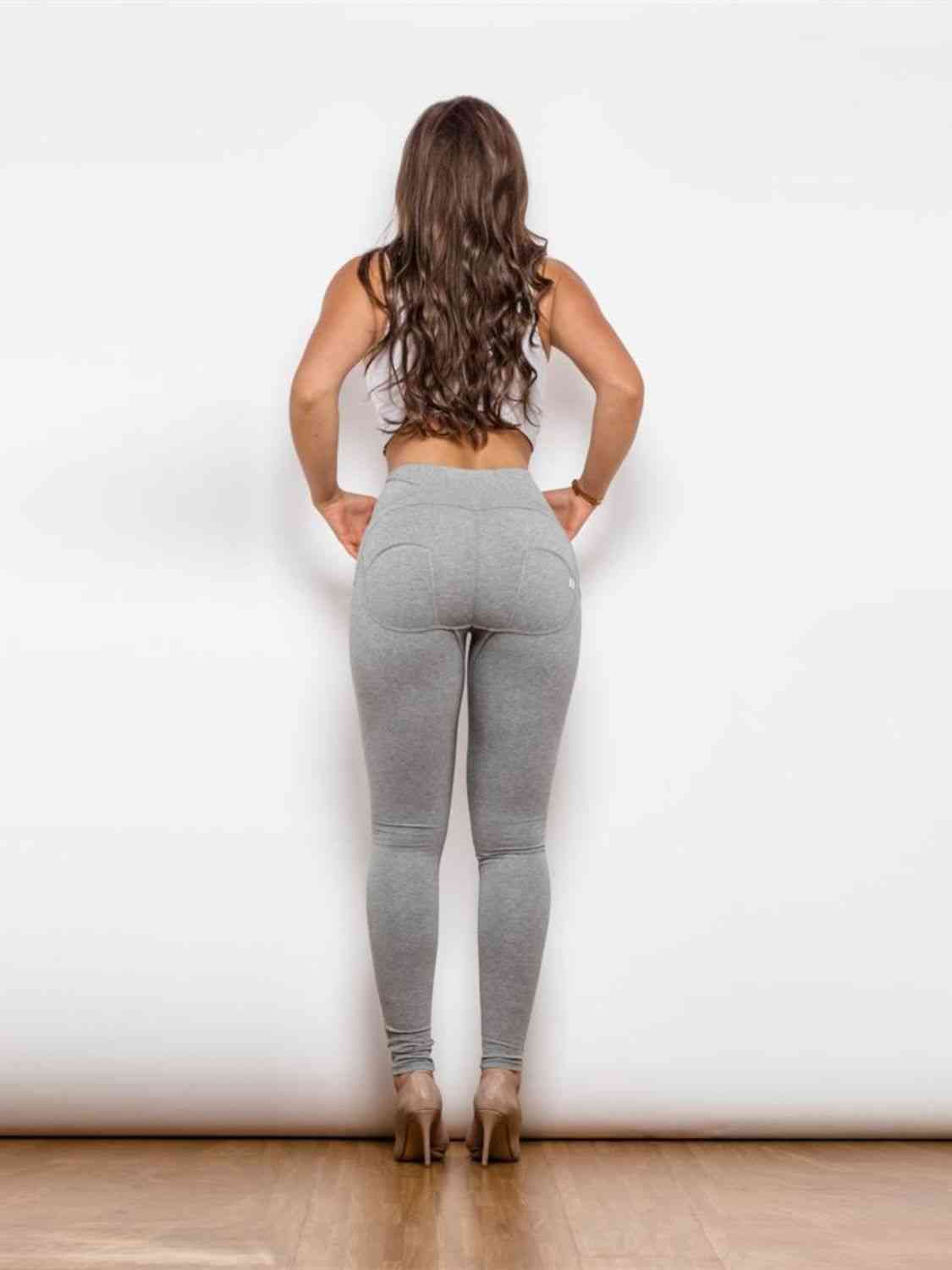 Legging taille haute avec fermeture éclair pleine taille