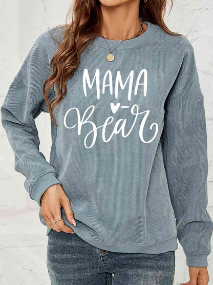 Sudadera con cuello redondo y gráfico MAMA