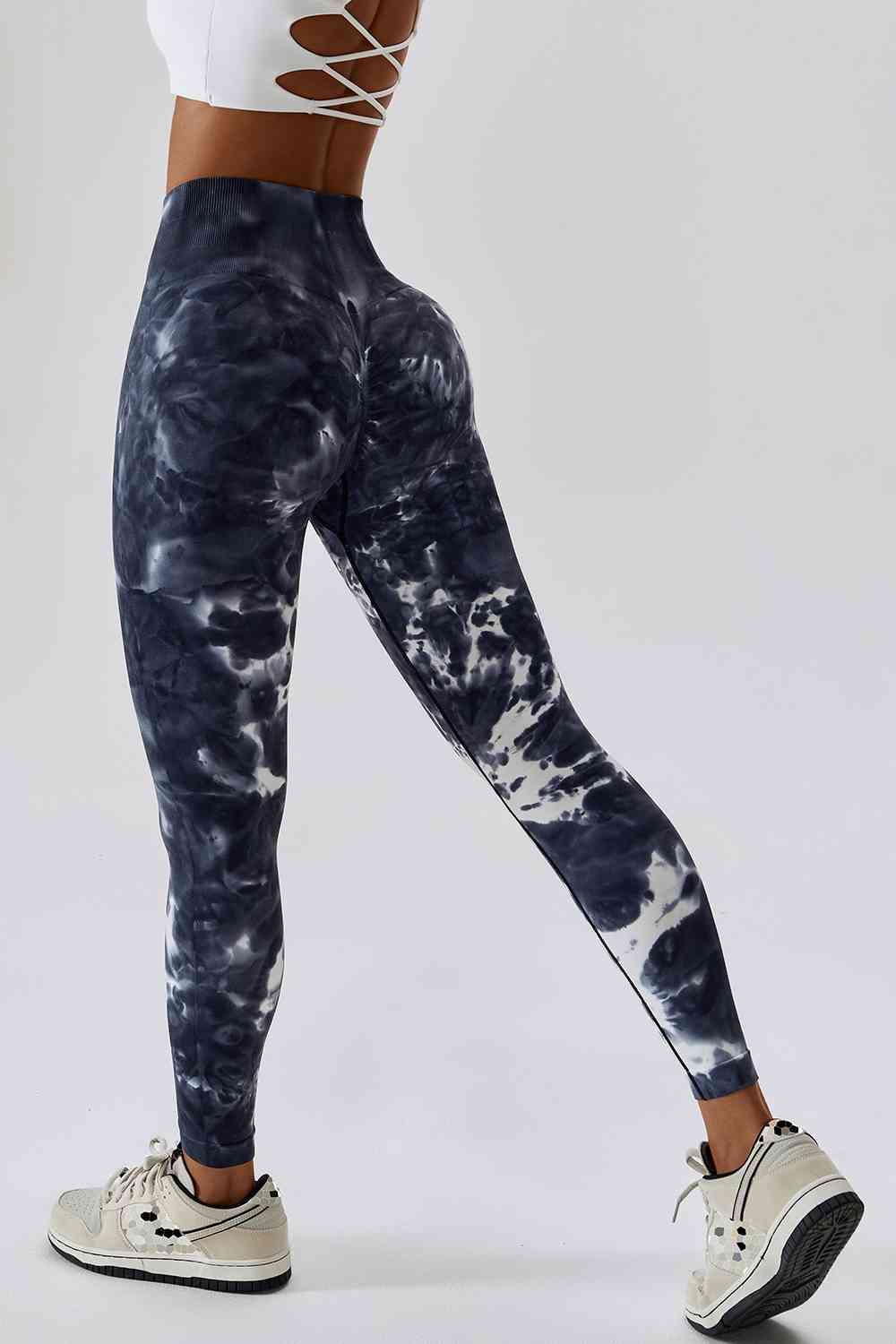 Pantalon de sport long tie-dye taille haute