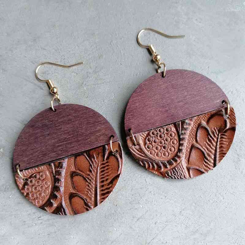 Boucles d'oreilles pendantes rondes