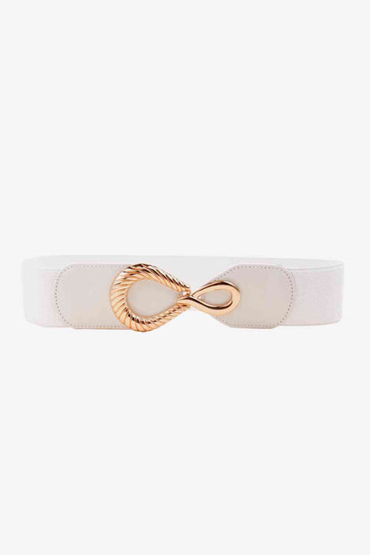 Ceinture élastique à boucle en alliage côtelé