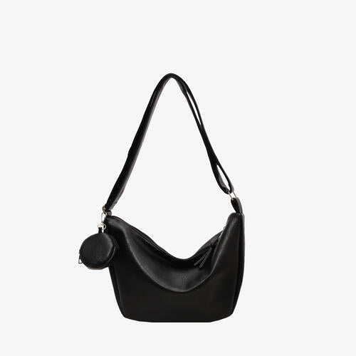 Sac à bandoulière en cuir PU avec petit sac à main