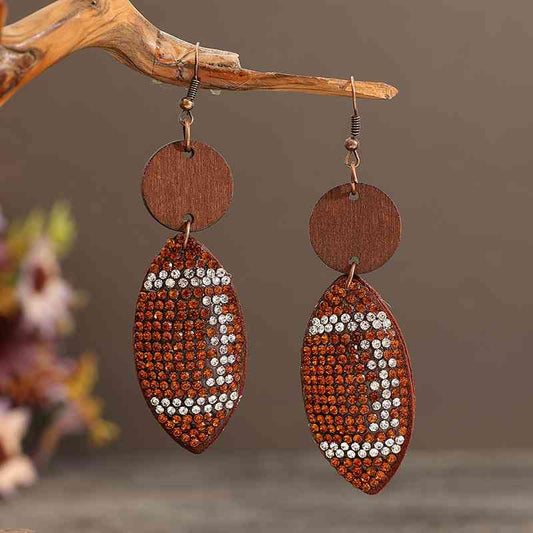 Boucles d'oreilles pendantes en strass