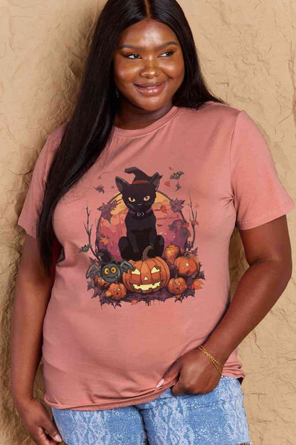 Camiseta gráfica con tema de Halloween de tamaño completo de Simply Love