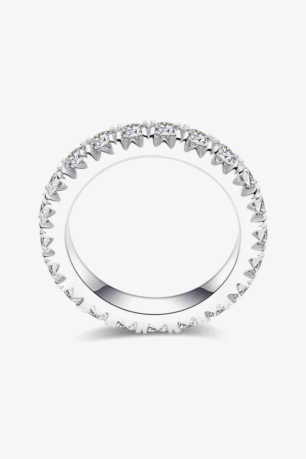 Bague d'éternité en argent sterling 925 moissanite 2,3 carats