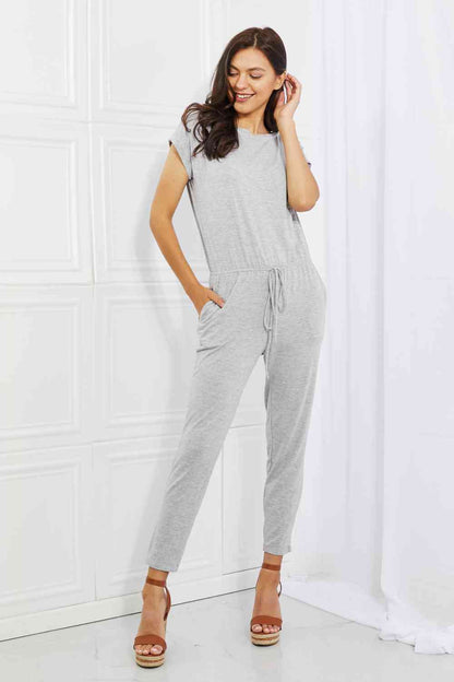 Culture Code Comfy Days Combinaison à col bateau pleine taille en gris