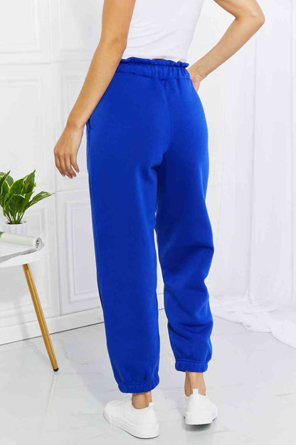 Zenana - Can't Stop Me - Pantalon de jogging taille paperbag pleine taille