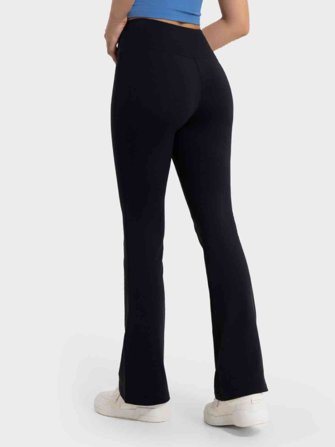 Pantalon de sport bootcut à large ceinture