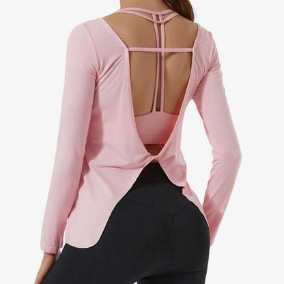 Twisted Open Back Sports Top