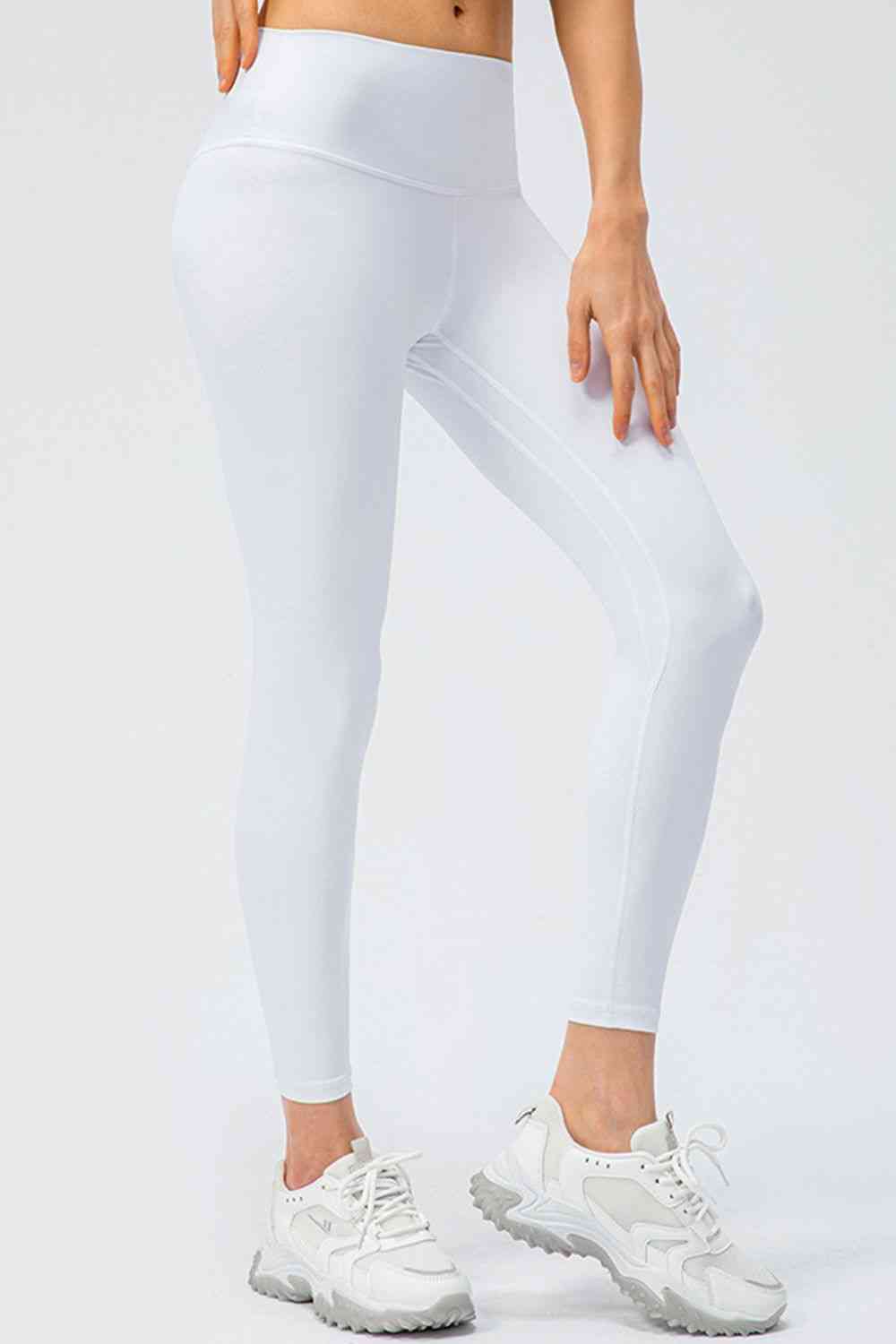 Legging actif coupe slim à large taille