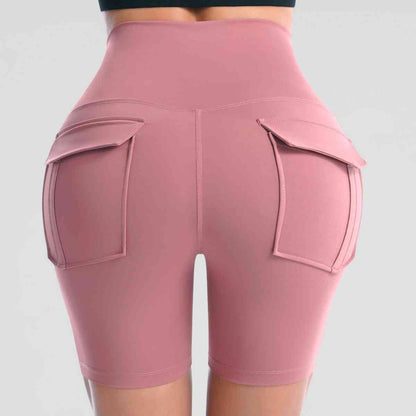 Shorts deportivos de cintura ancha con bolsillos