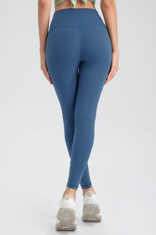 Legging actif coupe slim à large taille