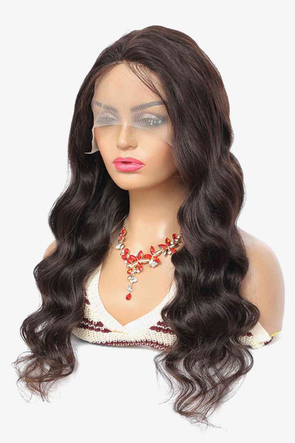 20" densidad natural del color el 150% del cabello humano de la Virgen de la onda del cuerpo de las pelucas del frente del cordón 13x4