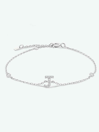 Pulsera de plata de ley 925 con circonitas G To K