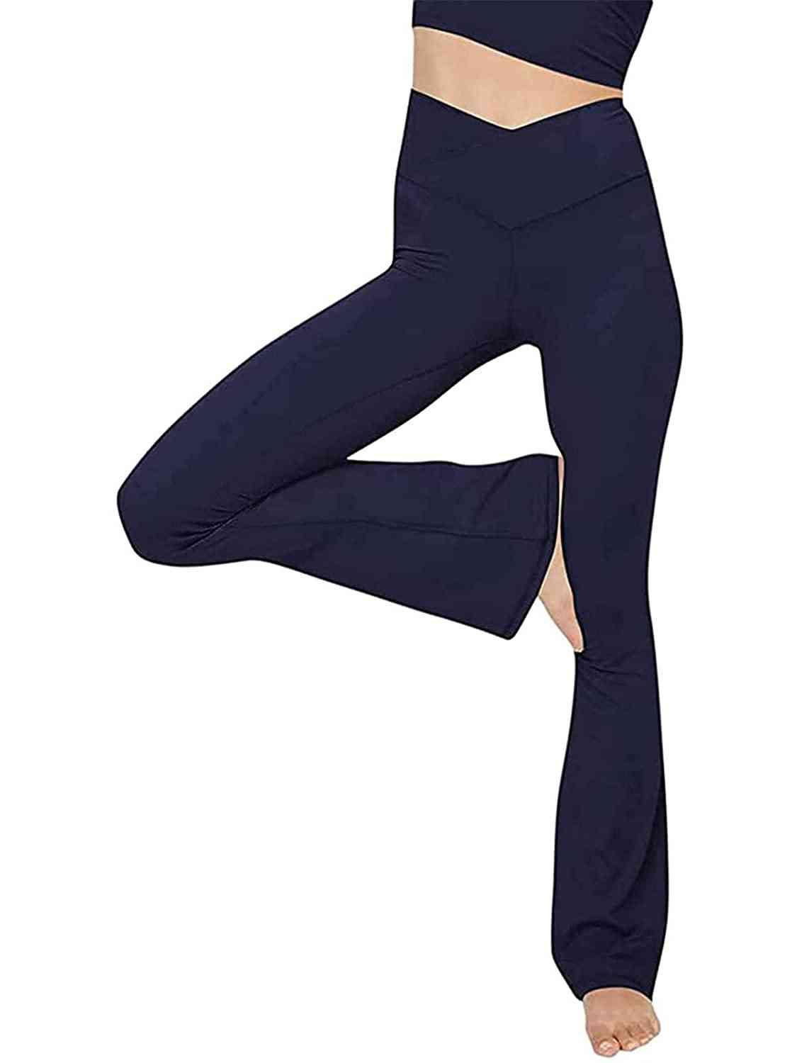 Pantalon long bootcut à taille en V