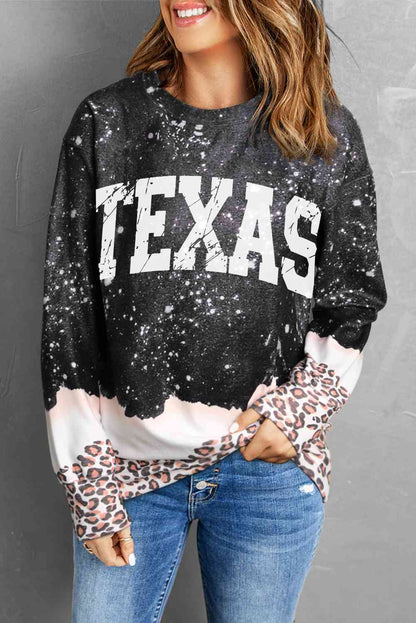 Sudadera con estampado de leopardo TEXAS