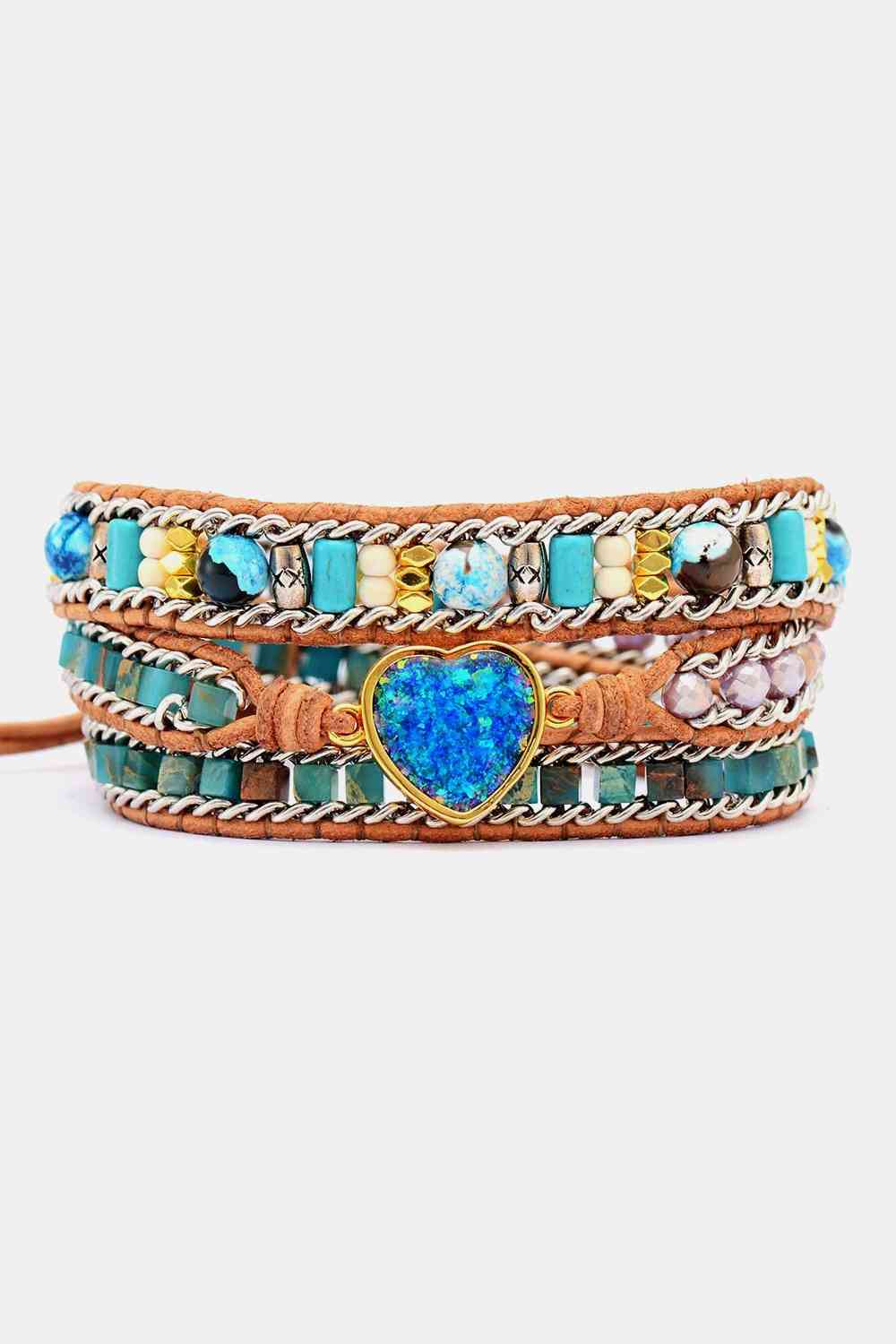 Pulsera con capas de corazón