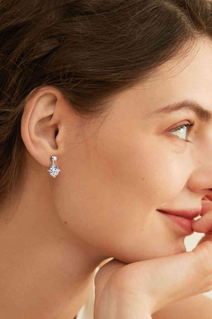 Adored 4 Carat Moissanite Drop Earrings