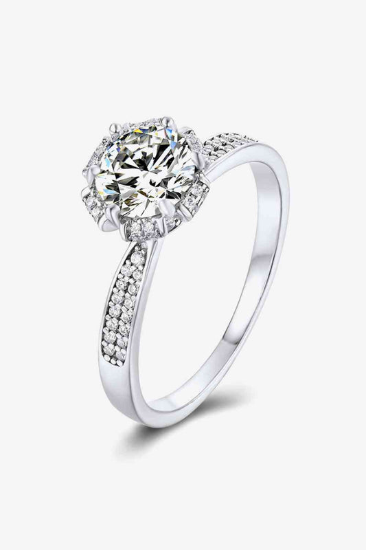 Bague Moissanite 1 Carat en Argent Sterling 925