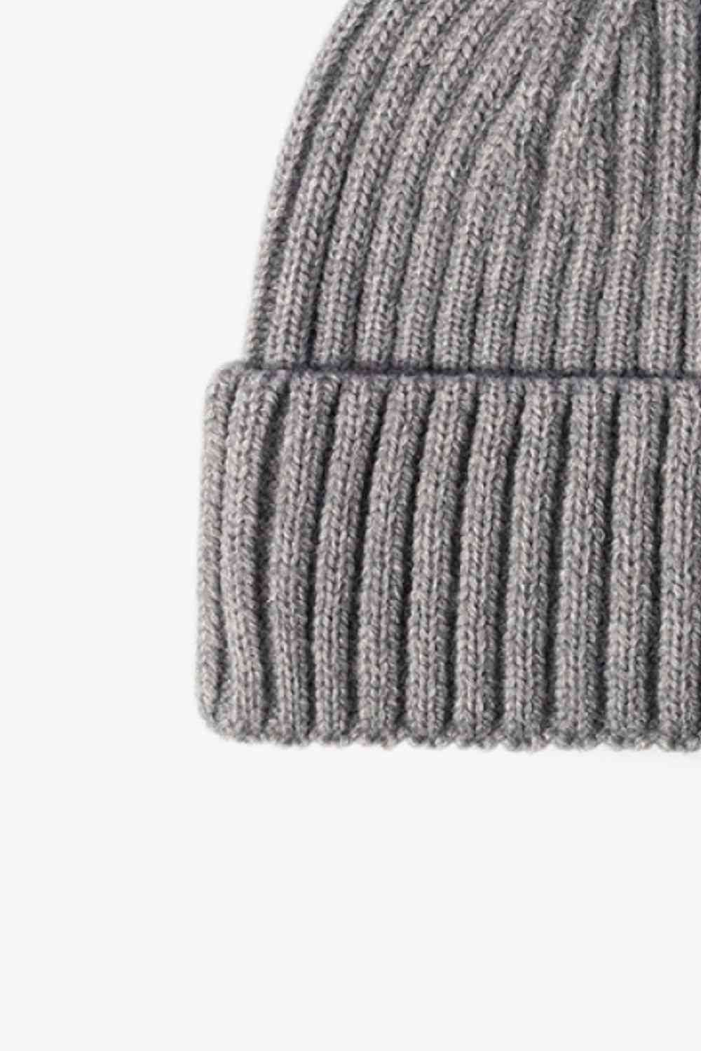 Gorro con puños de punto acanalado