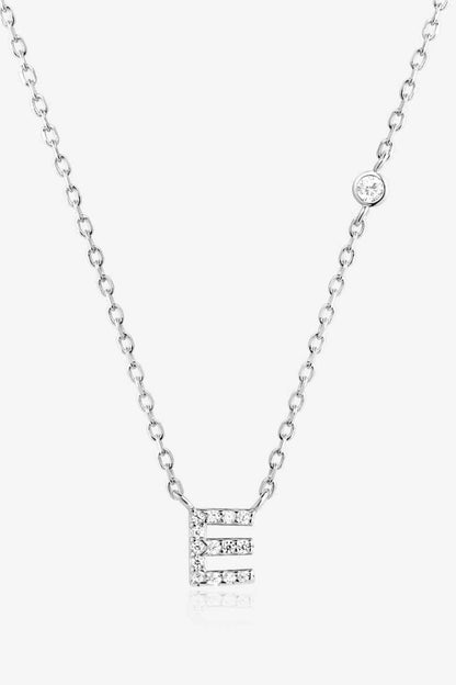 Collier en argent sterling 925 avec zircon A à F