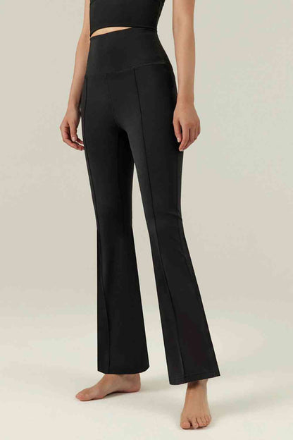 Pantalon évasé sport couture centrale