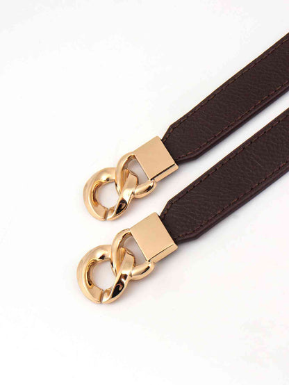 Ceinture élastique en PU avec boucle en alliage de zinc