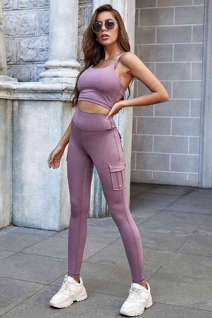 Legging taille haute avec poches