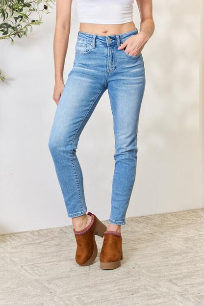 RISEN Jean skinny taille moyenne pleine taille