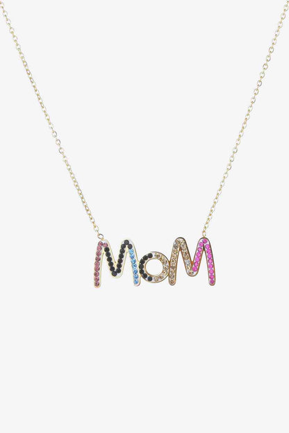 Collar MOM de Acero con Circonitas