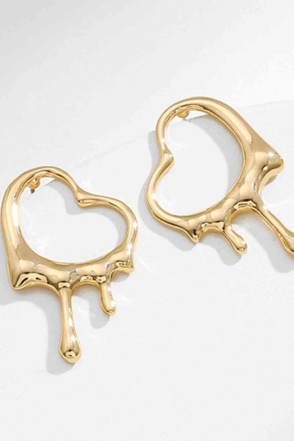 Heart Zinc Alloy Earrings