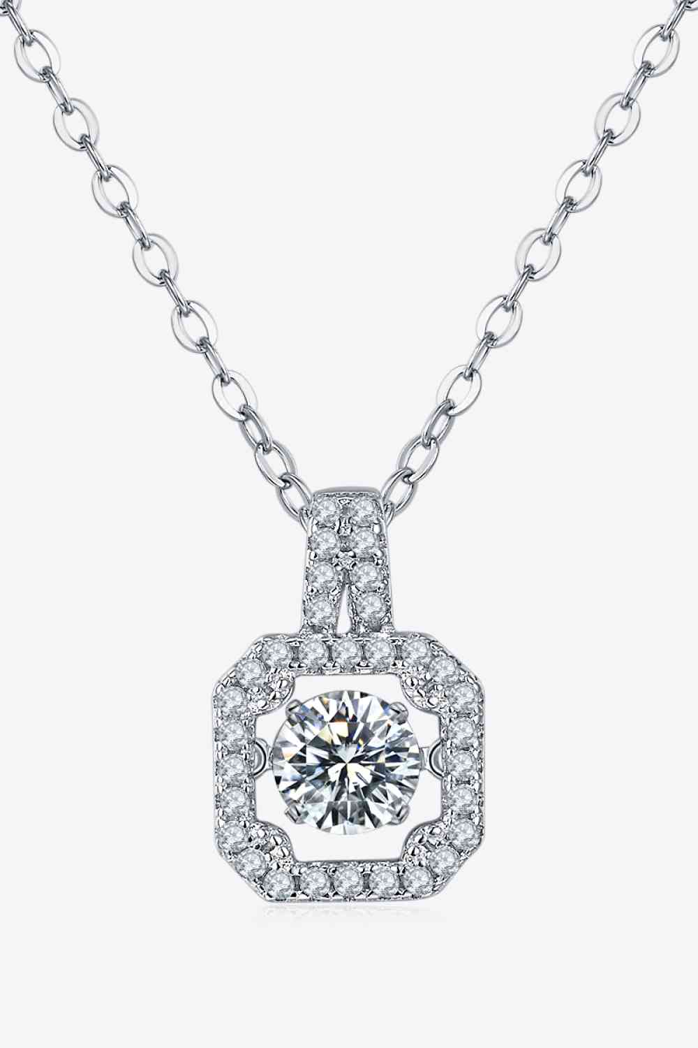 Collier en argent sterling 925 Moissanite adoré