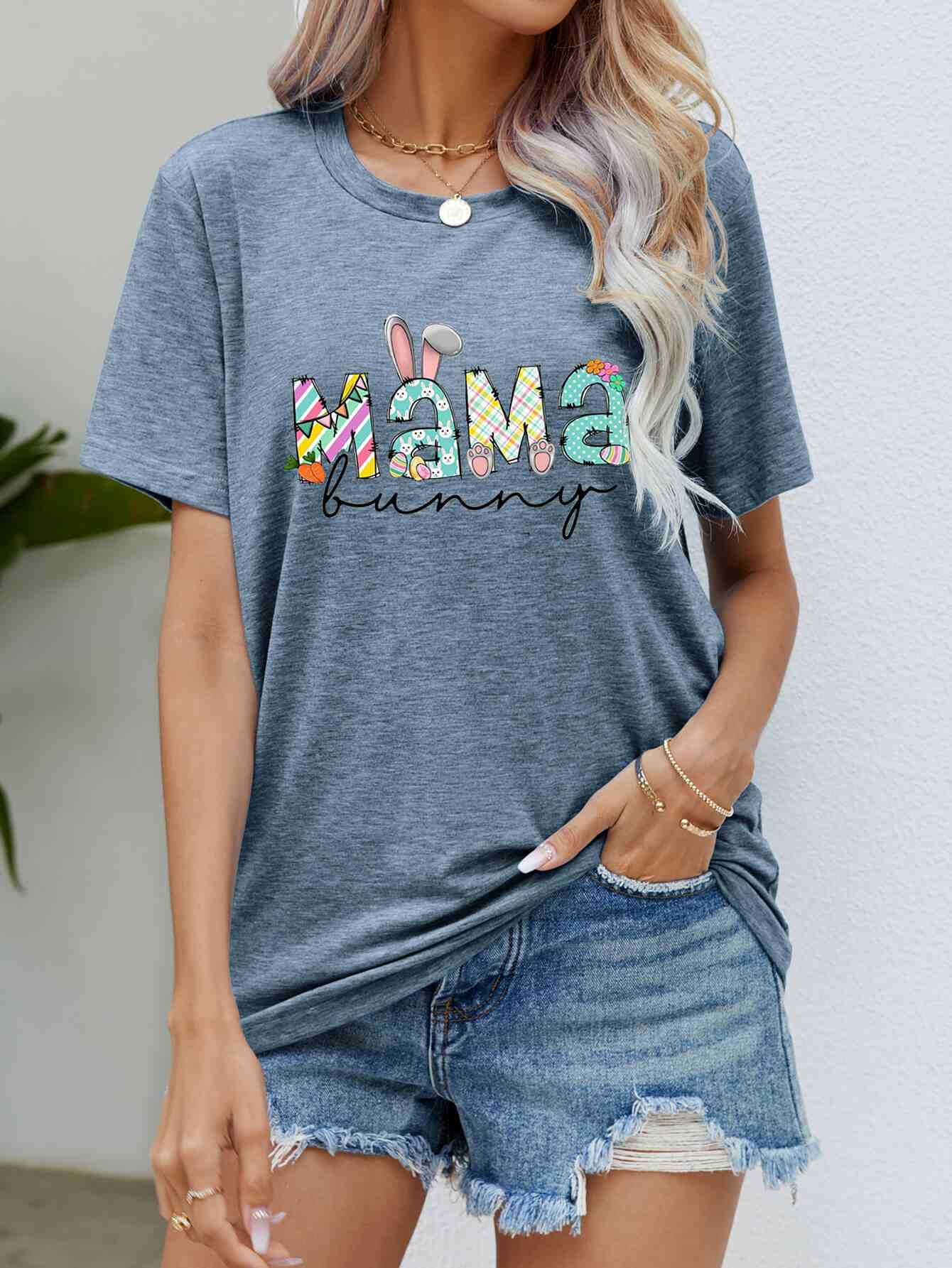 MAMA BUNNY Camiseta gráfica de Pascua