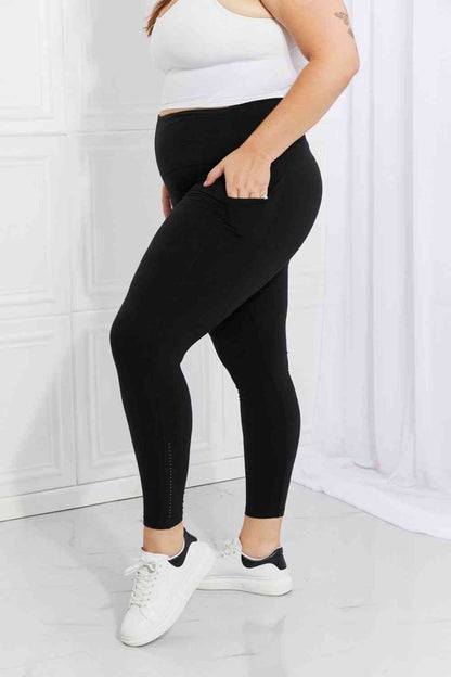 Leggings Depot Leggings actifs renforcés et allongés à pois réfléchissants pleine taille