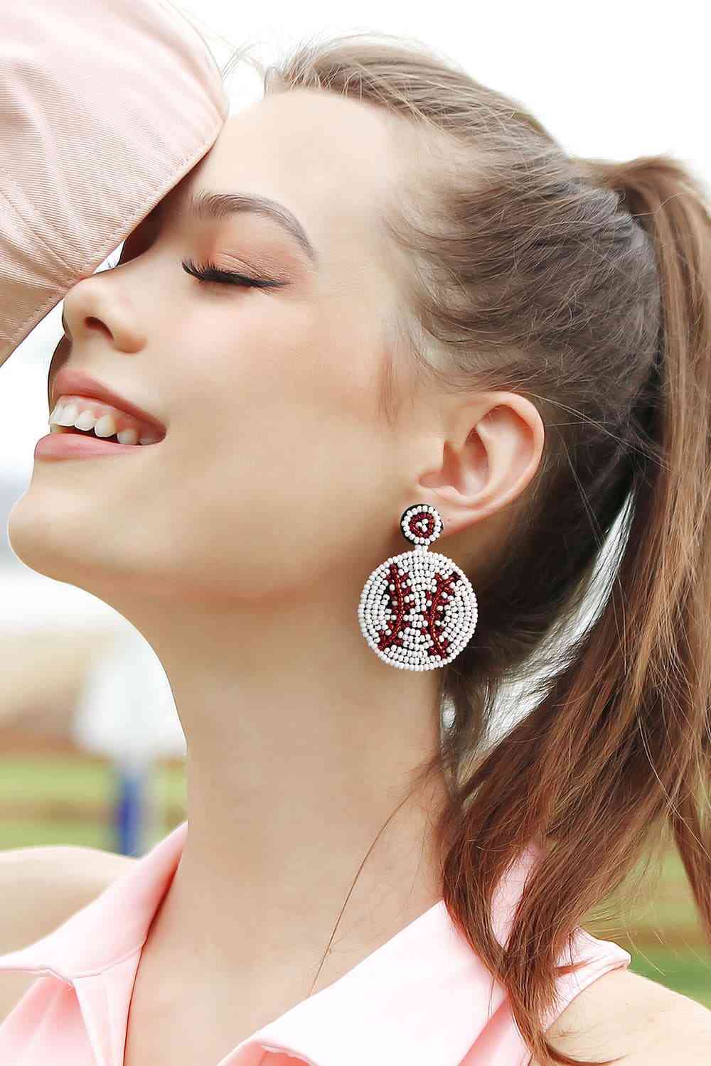 Boucles d'oreilles pendantes de forme ronde