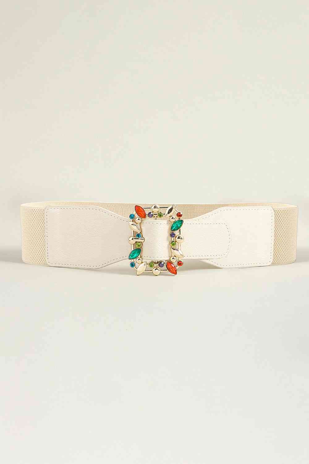 Ceinture élastique à boucle feuille multicolore