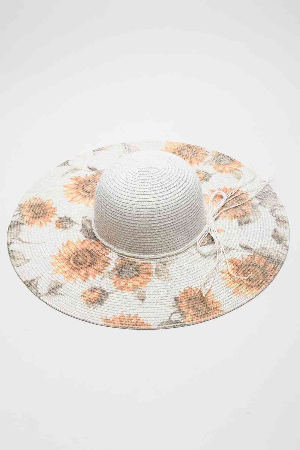 Sombrero para el sol con detalle de lazo de girasol de Justin Taylor